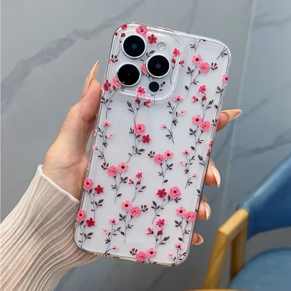 ⚠️Clearance iPhone 14/Pro/Pro Max Floral Clear Phone Case - Picture 2 of 4